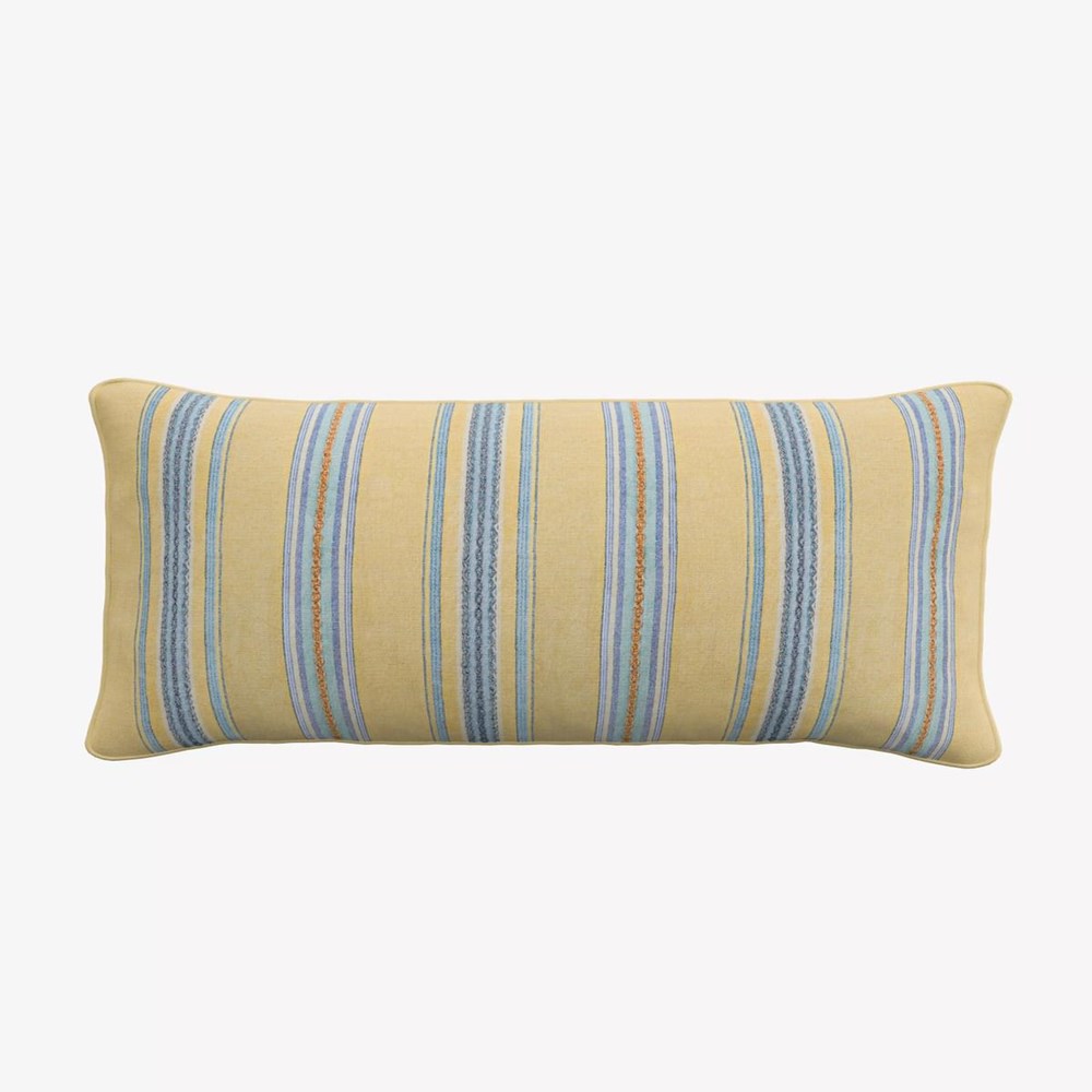 Enys Garden Cushion by Sanderson in Indigo Ochre Yellow